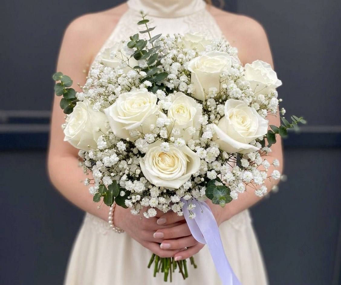 Свадебный букет «Белоснежная сказка»